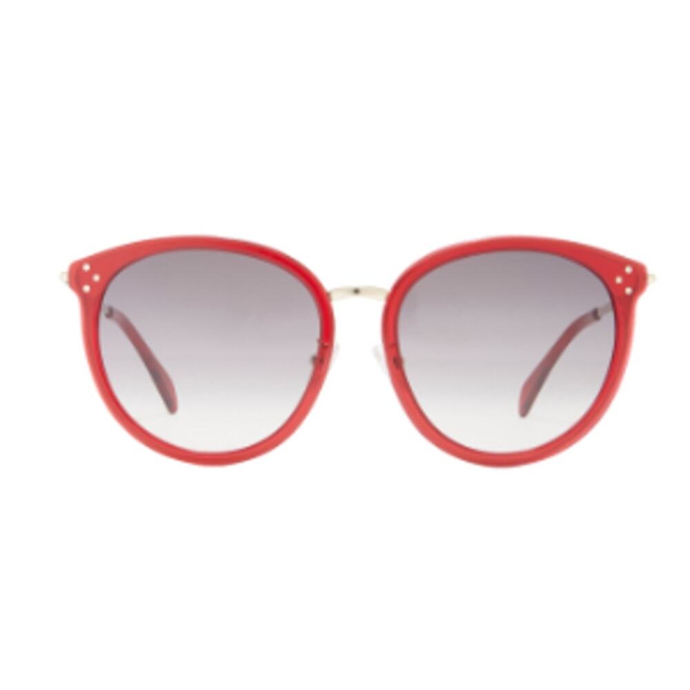 CELINE 56mm Round Sunglasses Red Shiny Red - Picture 4 of 12